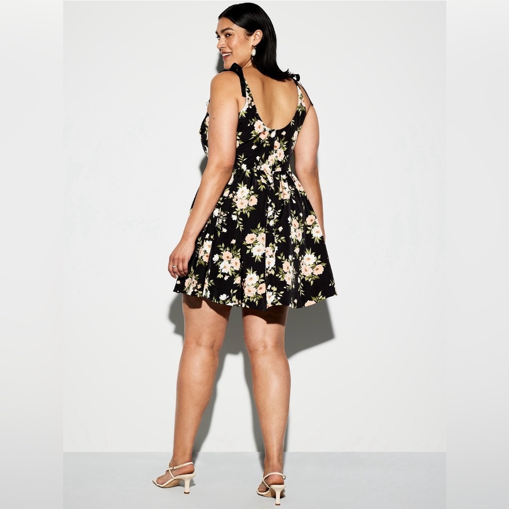 🆕 RESERVED EB The Occasion by Old Navy Women's Fit & Flare Taffeta Mini Dress M - Picture 9 of 15